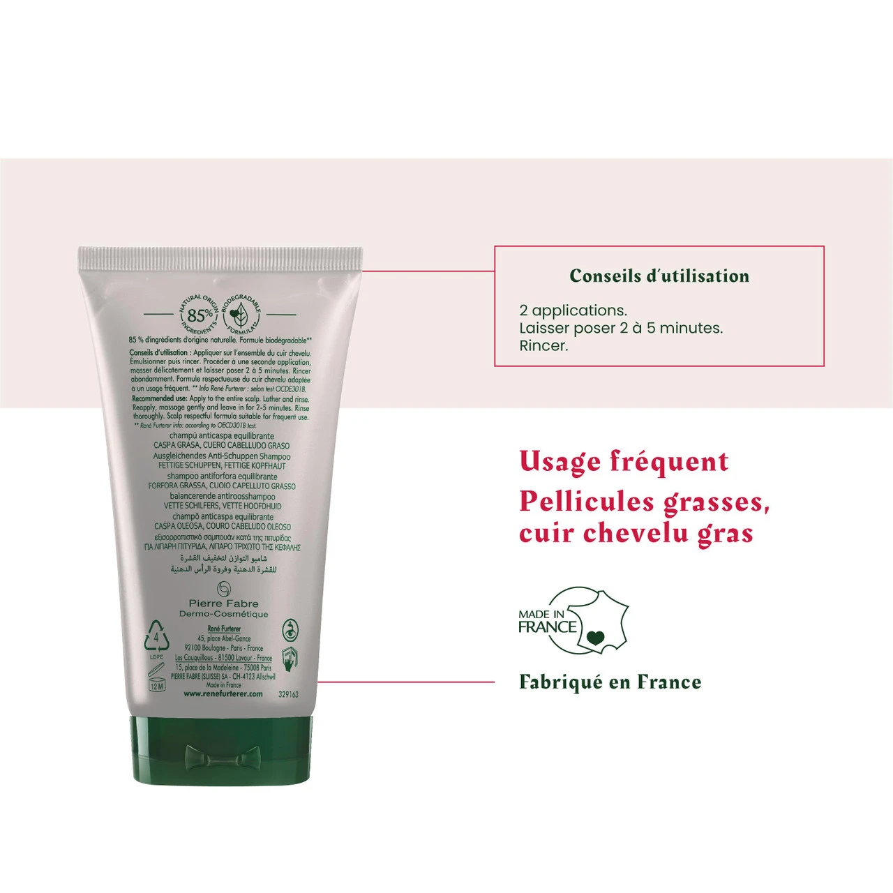 Shampoing Antipelliculaire Cheveux Gras Neopur René Furterer 150ml – Image 4