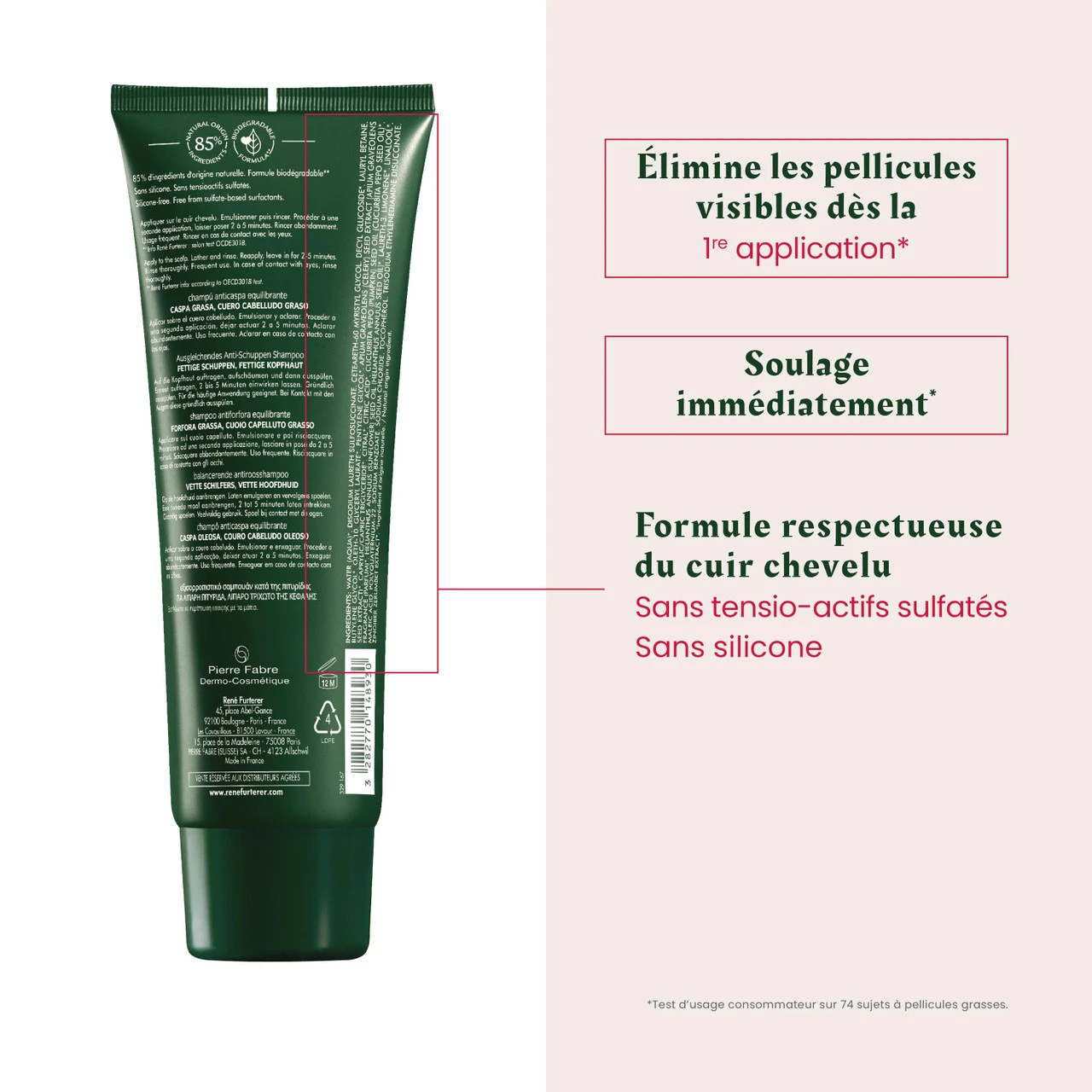 Shampooing Antipelliculaire Cheveux Gras Neopur René Furterer 250ml – Image 6