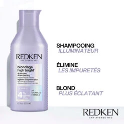 Shampoing Blondage High Bright Redken 1000ml -Produits de Coiffure Boutique high bright shp 1 11079.1694764551